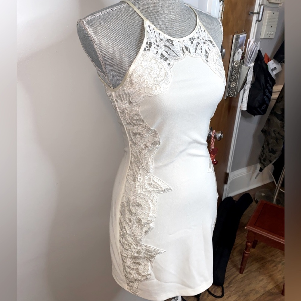 White Halter Dress